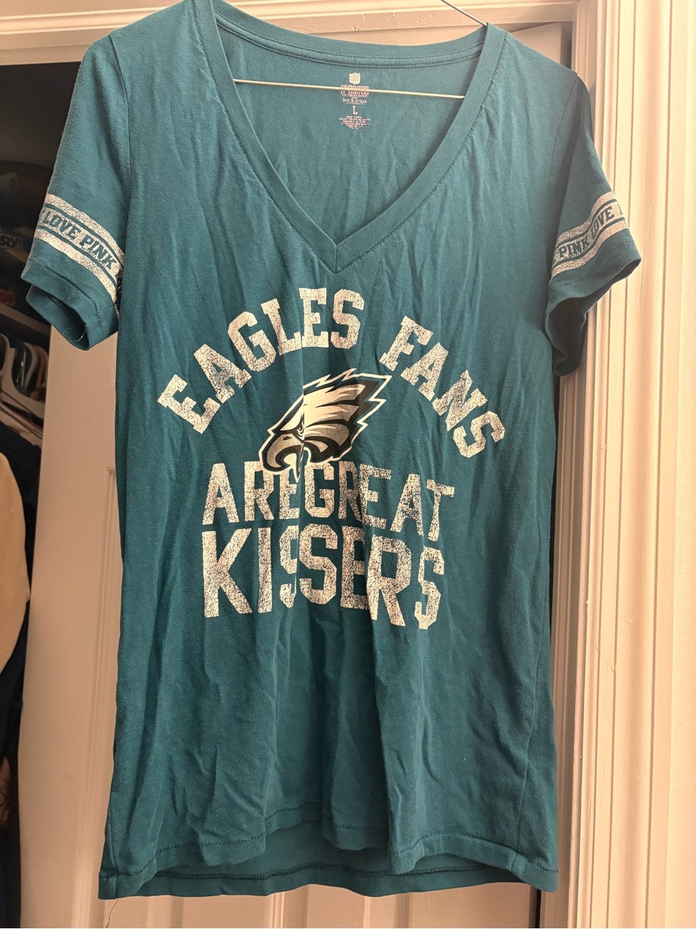 Victoria's Secret Eagles top with pink logo